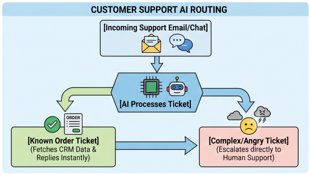 Customer support ai routing